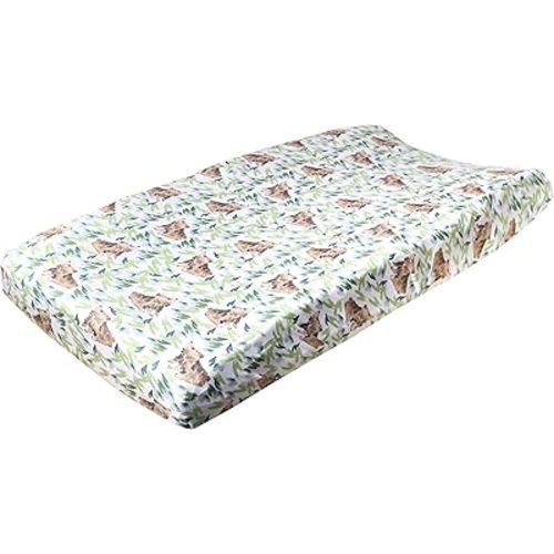 Copper Pearl Premium Knit Changing Pad Cover Soft, Stylish, and Universal Fit for All Standard Diaper Changing Pads, Trendy Design Changing Pad Covers, Bear