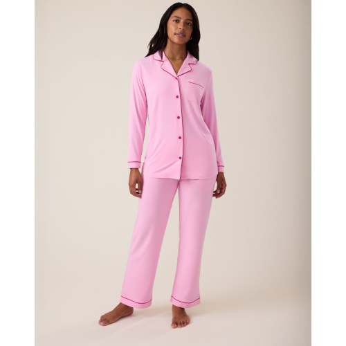 Clea Bamboo Long Sleeve Pajama Set | Bubblegum - Kindred Bravely