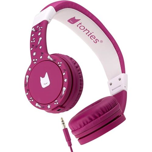 Tonies Foldable Wired Headphones for Kids - Comfortably Designed to fit On-Ear - Works with Toniebox and All 3.5mm Devices - Purple