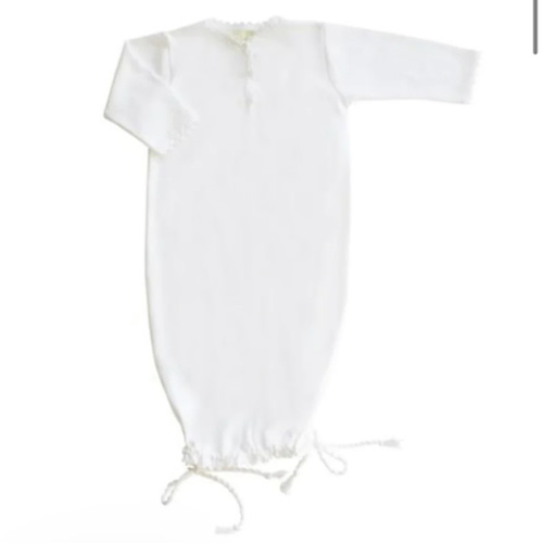 Jersey Sack Gown-White