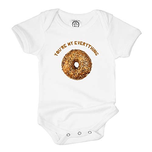 The Spunky Stork Baby Boys Girls You’re My Everything Bagel Organic Bodysuit