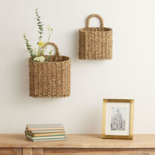 Trista Natural Seagrass Hanging Wall Basket - World Market