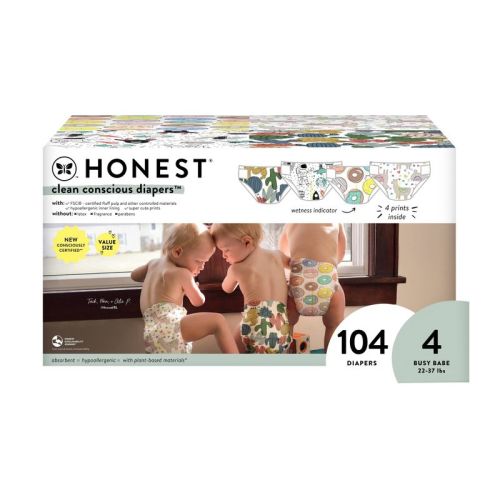 The Honest Company Clean Conscious Disposable Diapers - Above It All & Barnyard Babies - Size 1 - 78ct