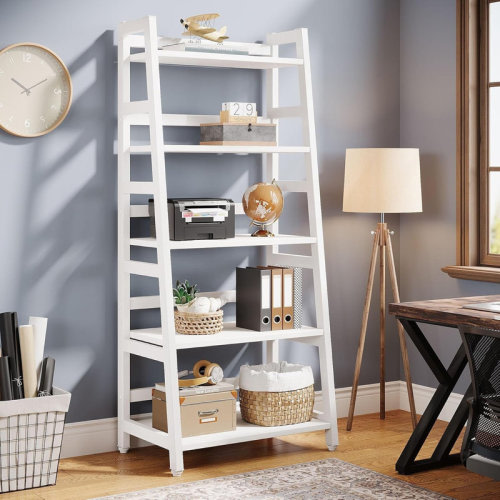Ebern Designs Tribesigns 5-Tier Bookshelf, Ladder Bookcase Etagere Storage Shelf | Wayfair