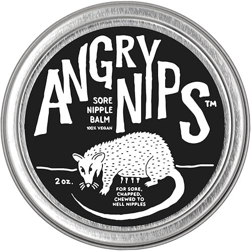 Sore Nipple Balm, 100% Plant-Based Vegan Breast Cream for Sore, Chapped Nipples, 2oz