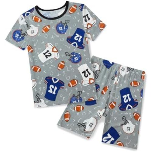 Bamboo Viscose Toddler Car Pajamas Boys Girls Kids Cool Short Summer 12M-8Y Snug fit Pjs Set 2pcs