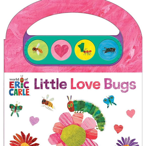 World of Eric Carle, Little Love Bugs Carry Along Handle Sound Book - Perfect Gift for Valentine’s Day - PI Kids
