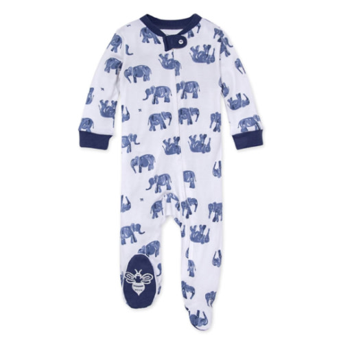 Burt's Bees Baby Boys' Sleep & Play PJs, 100% Organic Cotton One-Piece Zip Front Jumpsuit, Baby Boys Footie Pajamas & PJs