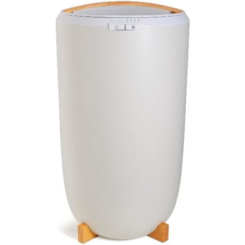 Zadro Large Hot Towel Warmer Bucket Timer Electric Towel Warmer for Bathroom Auto-Shut Off Heated Towel Warmer Spa (Large | 20L | 12" Dia. x 21" Tall, Grey/Bamboo)