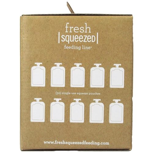 Infantino Disposable Squeeze Pouches - Pack of 50 Disposable Pouches for Portable Homemade semi-Solid Food for Babies and Toddlers, BPA and PVC Free, Freezer Safe