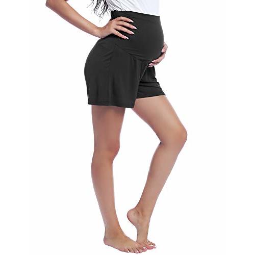 Joyaria Womens Maternity Shorts Bamboo Viscose Super Soft Comfy Summer Cooling Lounge/Pajama/Sleep/Yoga Pregnant Shorts S-XXL