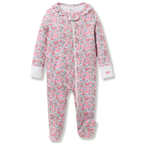 Baby’s Pima Romper in Fleurs de Rose | Over The Moon
