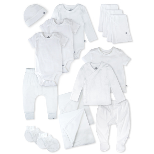 Honest Baby Clothing Baby Boy or Girl Gender Neutral Organic Cotton Welcome Home Gift Set, 15 Piece (Newborn-6 Months)