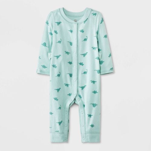 Baby Adaptive Romper - Cat & Jack™ Green/blue 24m