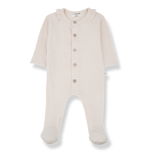 +1 in the Family Cari Nude Striped Jumpsuit