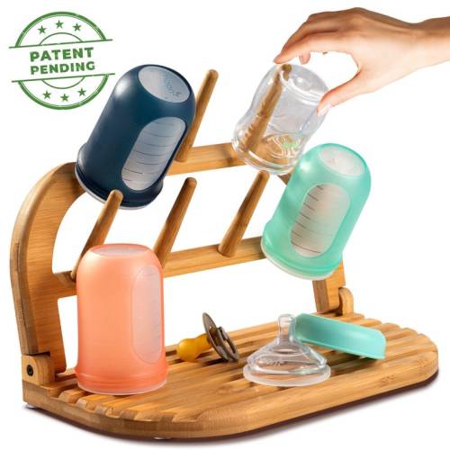 TEYGA Baby Bottle Drying Rack Indestructible Bamboo Baby - Etsy