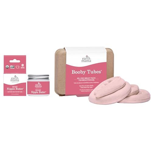 Earth Mama Breastfeeding Essentials Kit | Organic Nipple Butter™ & Booby Tubes