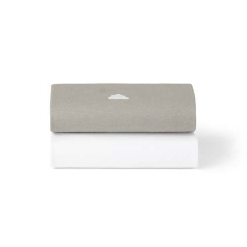 Snüz Bassinet 2 Pack Fitted Sheets - Gray Cloud