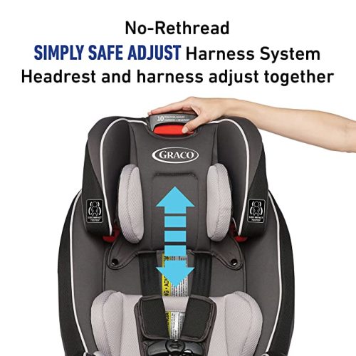 Graco SlimFit 3 in 1 Car Seat -Slim & Comfy Design Saves Space in Your Back Seat, Darcie, One Size - Slim Profile