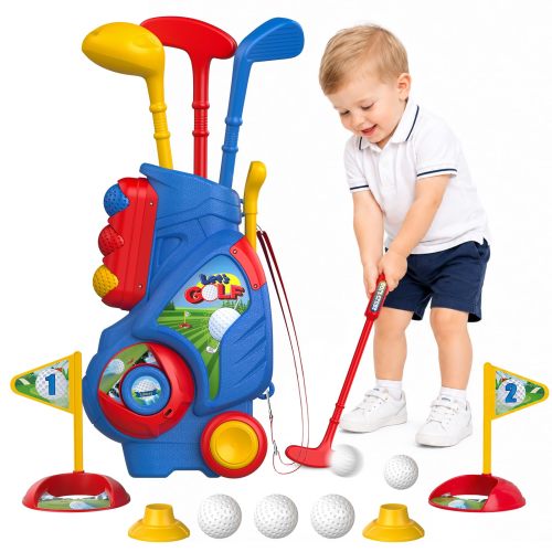 Amazon.com: Liberry Toddler Golf Clubs Set Toy for 1 2 3 4 Years Old Boys Girls, Blue | Upgraded Kids Golf Cart, Shoulder Strap Design, Indoor and Outdoor Sports Game, Birthday Gifts for Baby