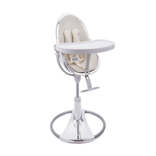 bloom Fresco™ Chrome High Chair - Silver Frame - Coconut White