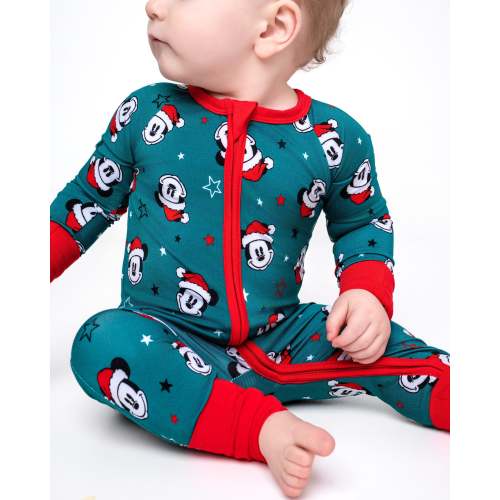 Merry Mickmas Green Zip Romper