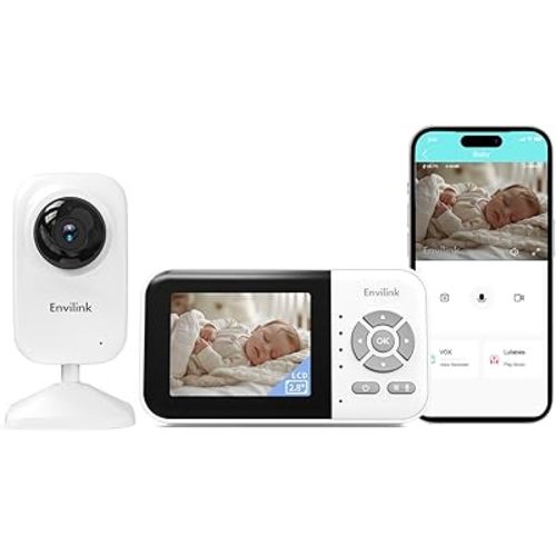 Baby Monitor, Baby Monitor with Camera and Audio, Video Baby Monitor WiFi Night Vision, 2.8" LCD Screen Baby Camera VOX Mode Alarm and 1200ft Long Range