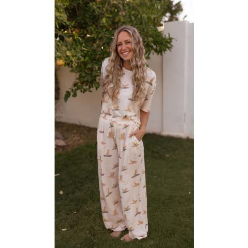 Womens T-Shirt Lounge Set In Surfer Dood