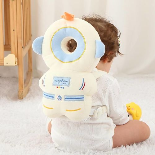 Baby Head Protector Backpack - Soft & Lightweight Head Protection Pillow for Bebe Walking and Crawling (Astronaut