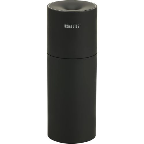 Homedics Portable Humidifier - Small Air Humidifiers for Bedroom, Plants, Office, Travel - Cool Mist Humidifiers, Color-Changing Accent Light, 2 Mist Settings, Black
