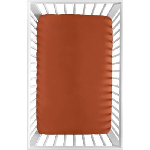 Sweet Jojo Designs Gender Neutral Unisex Baby Fitted Mini Crib Sheet Boho Fringe Rust Orange