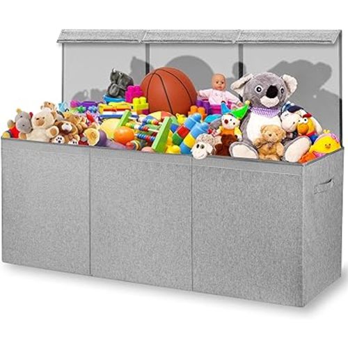 Zebra Baby Toy Storage Organizer for Kids and Toddlers, 40" x 13.5" x 16.5" - Large Collapsible Toy Chest for Living Room - Box, Bin, Organizer for Boys and Girls, Extra Big
