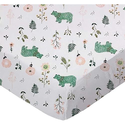 SheetWorld Fitted Pack N Play Playard Sheet Compatible with Maxi COSI Swift Play Yard 31 x 39 inches, 100% Cotton Jersey, Hypoallergenic, Butter Soft, Woodland Bears, Made in USA