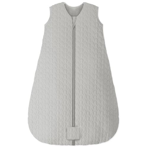 Baby Sleep Sack 6-12 Months TOG 2.5 Winter Baby Wearable Blanket, 100% Cotton Fabric Newborn Infant Sleeping Sack 2-Way Zipper Quilted Baby Sleep Bag, Warm Soft Grey