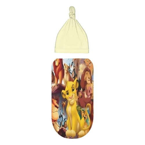 The Lion King newborn swaddle blanket is made of high-quality polyester, which is very soft and skin-friendly, with good warmth retention and elasticity, keeping the baby warm.
