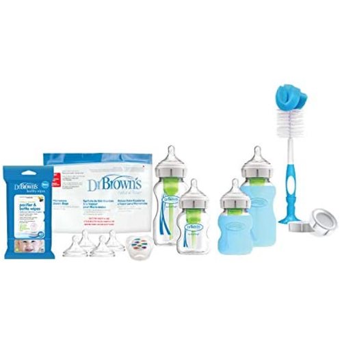 Dr. Brown's Options + Wide-Neck Glass Baby Bottle Starter Set