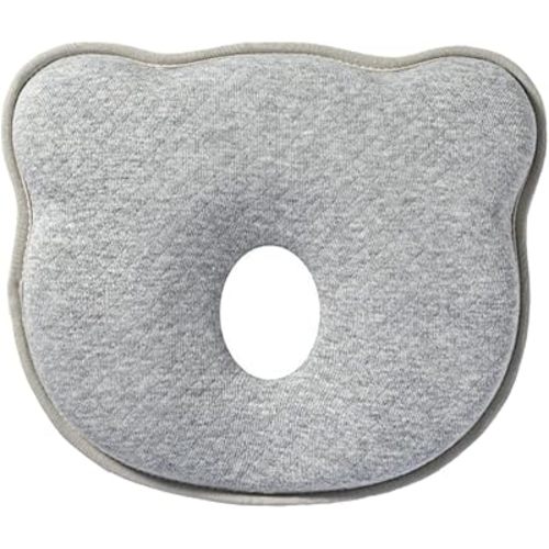 Memory Foam Pillow,Bedding Portable Memory Foam Donut Pillow,Cute Cartoon Bear Soft and Cozy Pillows,Convenient Cute Bear Shape Pillow,Travel Pillow(Gray)
