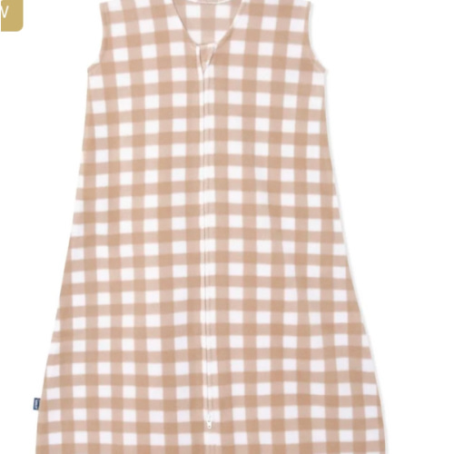 Tan Gingham Micro-Fleece Sleep Sack | HALO