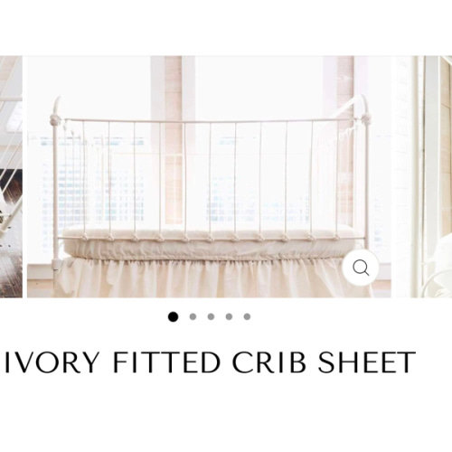 Ivory Fitted Crib Sheet | High Cotton Textile