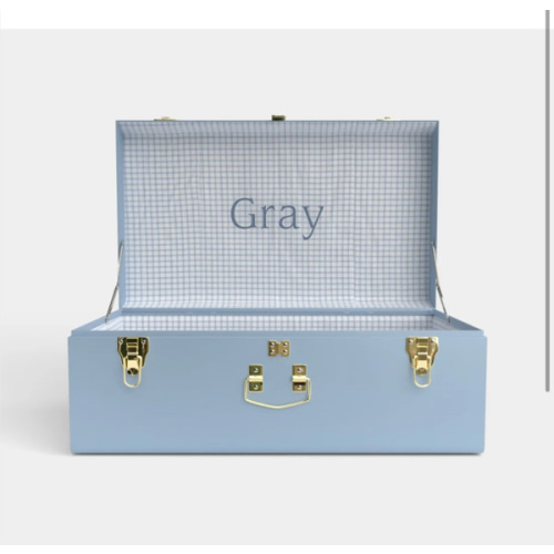 Grand Classic Trunk - Light Blue - Picnic in Blue / Embroidery