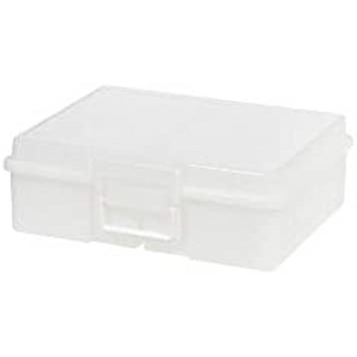 IRIS USA 4" x 6" Photo Storage Craft Keeper, Main Container with 16 Organization Cases For Pictures, Crafts, Scrapbooking, Stationery Storage, Protection and Organization, Clear