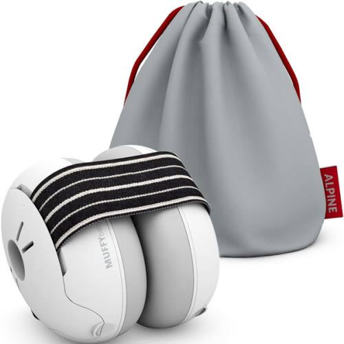 Alpine Muffy Baby Ear Protection for Babies and Toddlers up to 36 Months - CE & ANSI Certified - Noise Reduction Earmuffs - Comfortable Baby Headphones Against Hearing Damage & Improves Sleep - Black