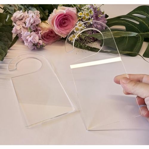 Acrylic Baby Closet Dividers Blanks,DIY Blank Acrylic Door Hangers for Kids & Adults, Premium Clear Closet Dividers (5PCS)