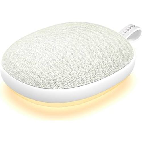 Portable White Noise Sound Machine: Baby Sleep Soother, Bluetooth Speaker, Rechargeable Battery, 4-Speed Timer, 6 Soothing Sounds Adult Therapy Aid for Trave (Beige, Portable)