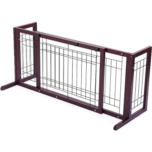 39.7"-71" Adjustable Freestanding Dog Gates Baby Safety Gate Playpen Fireplace Baby Gate Dog Fences Indoor Pet Gates for Doorways,Stairs,Child,Toddler