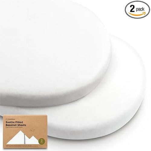 Baby Bassinet Sheets (Soft White)