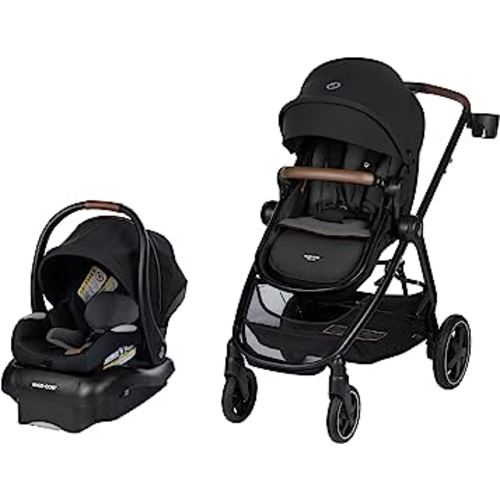 Maxi-Cosi Zelia™ Luxe 5-in-1 Modular - Baby Travel System Car Seat and Stroller, Infant Car Seat and Stroller Combo, Baby Car Seat and Stroller Combo in New Hope Black