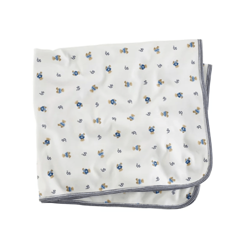 Ralph Lauren Boys' Layette Reversible Printed Receiving Blanket - Baby