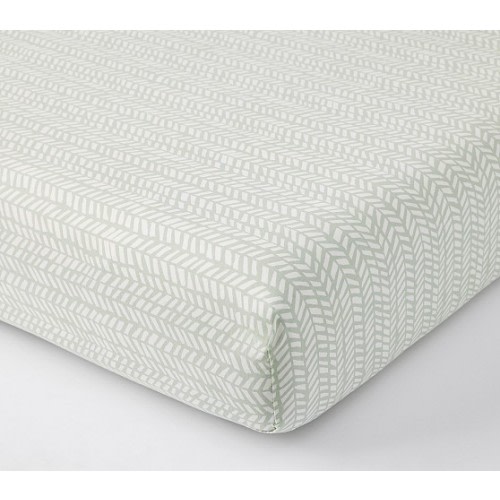 Sateen Chevron Crib Sheets | Pottery Barn Kids
