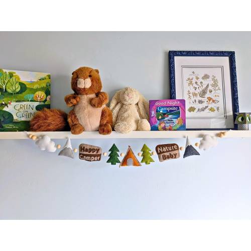 National Parks Nursery Garland/Woodland Nature Camper Baby Felt Garland/Gender Neutral Decor/BPA, + Chemical Free! Great Baby Shower Gift!